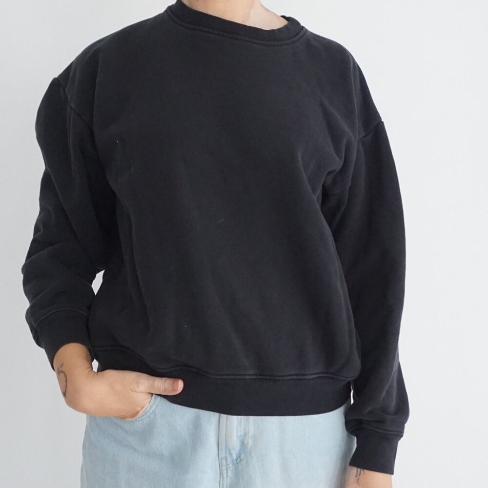 Reformation Black Crewneck Sweatshirt